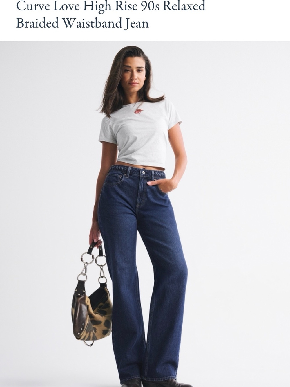 Curve Love High Rise 90s Relaxed Braided Waistband Jean